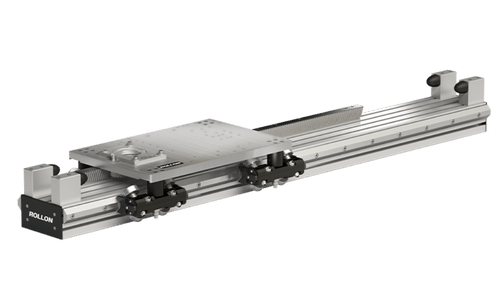 Rack and pinion driven